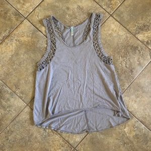 Free People Crochet Detail Tank Top